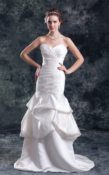Impressive Trumpet Sleeveless Satin Sweetheart Wedding Dresses