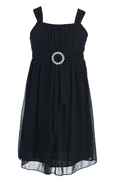 Sleeveless Square-neck Dress With Pleats