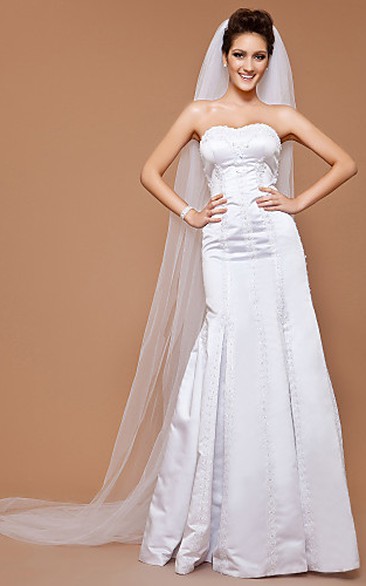 Classic One-tier Tulle Wedding Veil With Cut Edge