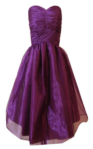 Sweetheart A-line Mini Dress With Ruched Bodice