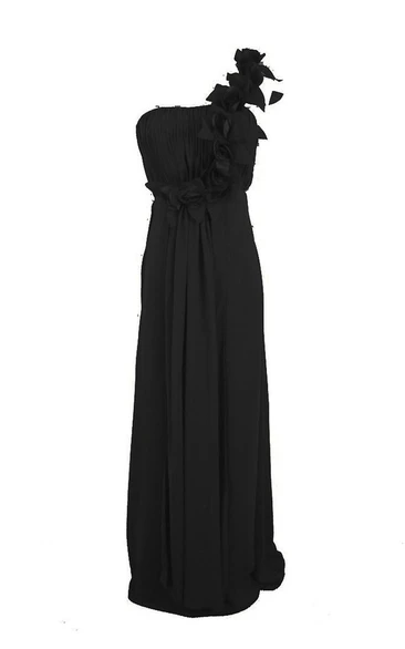 Strapless Floor-length Wedding Dress With 3D Flower