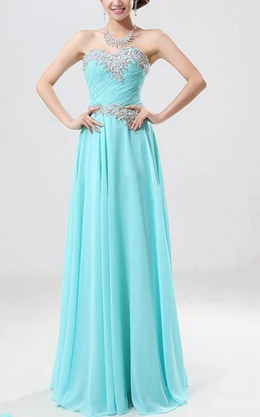 Sweetheart Beaded A-Line Prom Dress