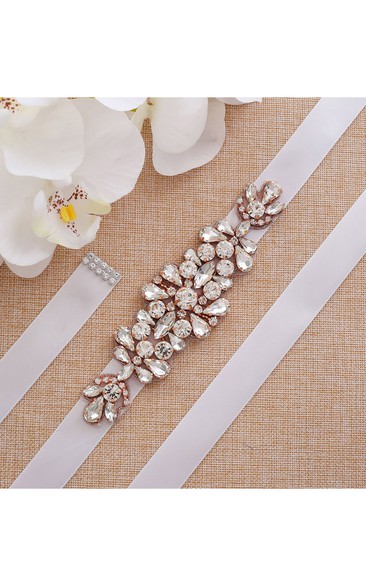 Bridal Rhinestone Appliqued Belt