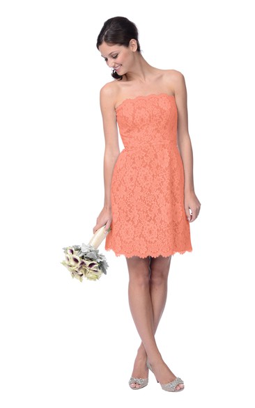 Strapless Stylish Sheath With Pockets