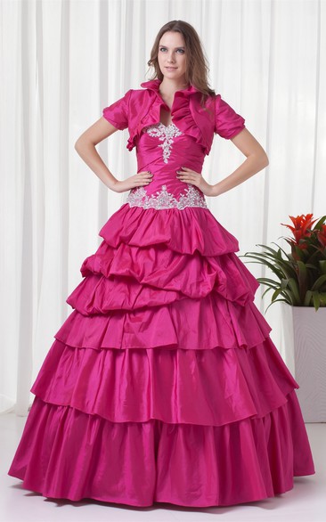 Impressive Taffeta Sweetheart Mini Ball Gown Beaded Special Occasion Dresses
