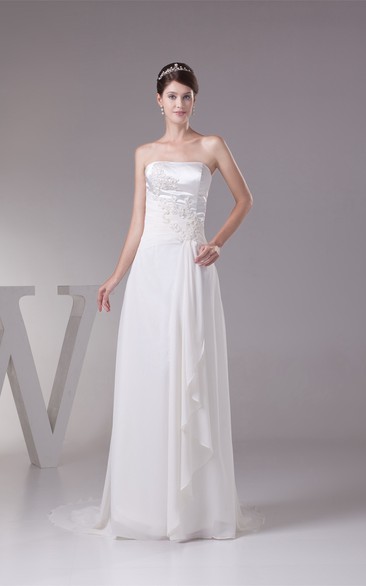 Sleeveless Maxi Sheath Appliques and Dress With Pleats