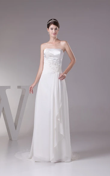 Sleeveless Maxi Sheath Appliques and Dress With Pleats