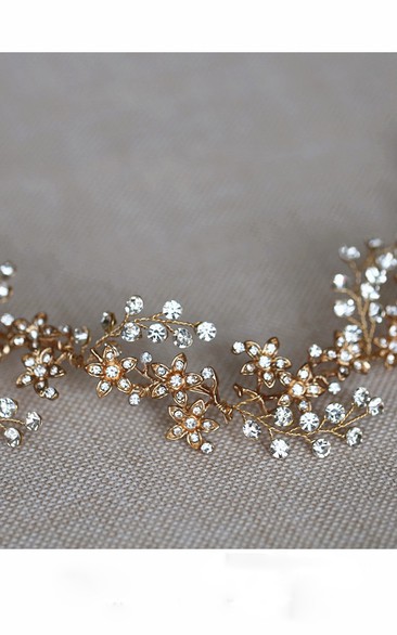 Original Rhinestone Twig Soft Short Hair Head Ring 35Cm