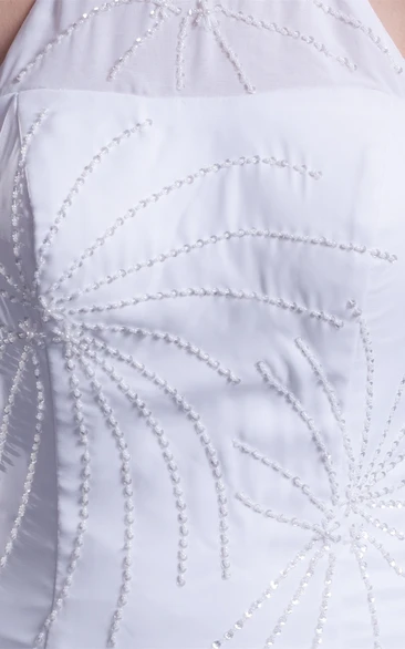 Beautiful Sleeveless Chiffon Halter Wedding Dresses