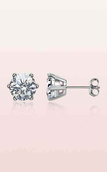 Fine Moissanite Stud Earrings