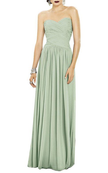 Sweetheart Ruched Chiffon Bridesmaid Dress