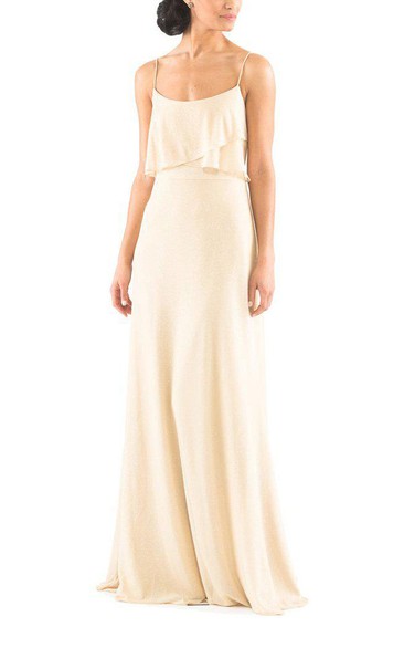 Elegant Spagetti Straps Sheath Long Dress