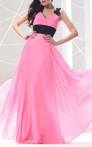 Sexy Spaghetti Neckline Floor-Length Prom Dress