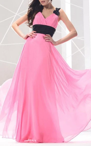 Sexy Spaghetti Neckline Floor-Length Prom Dress