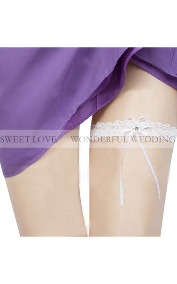 Fresh Fairy White Lace Elastic Garter Within 16-23inch